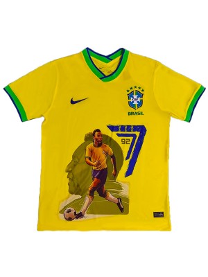 Brazil maillot spécial PELE 7 édition commémorative kit football jaune Brésil uniforme sportswear football kit tops chemise sport 2023